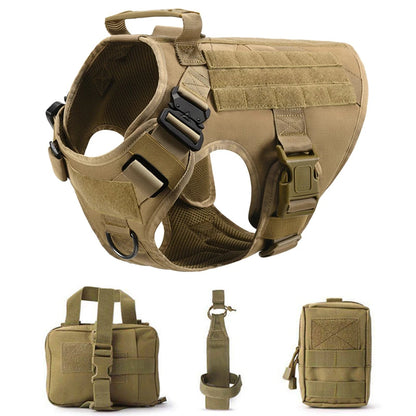 Tactical Dog Harness & Leash Set – Military Training Vest for All Breeds