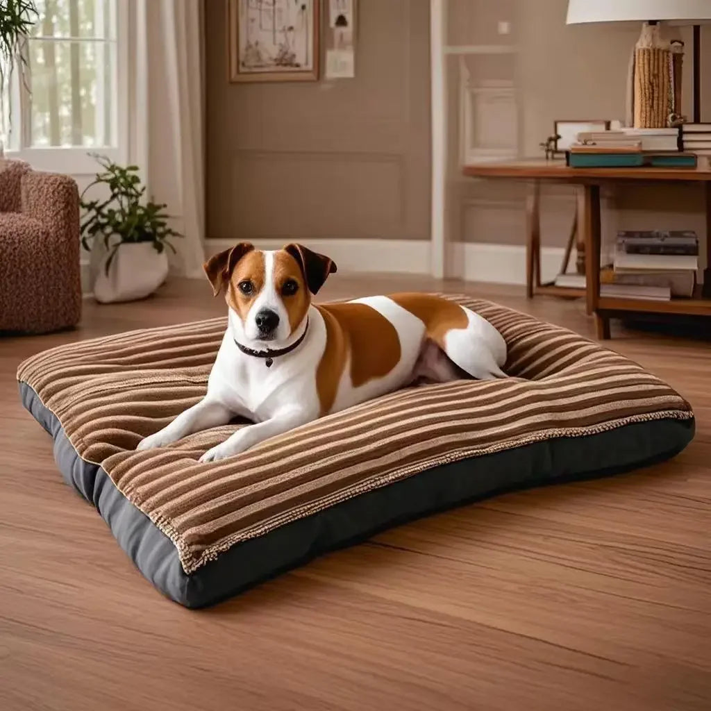 Oversized Corduroy Dog Bed – Thick & Washable for Large Dogs