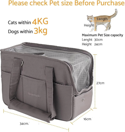 Maxetodo Small Pet Carrier for Cats & Dogs – Portable Travel Bag