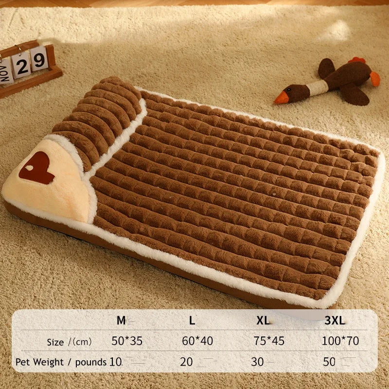 Luxury Calming Dog Bed with Pillow – Soft Foam Cushion for All Dog Sizes