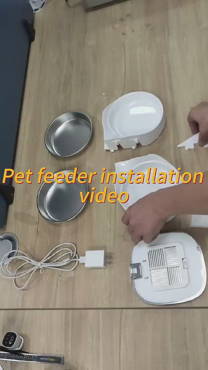 Hot-Selling 5L Smart Automatic Pet Feeder – Intelligent Electric Food Dispenser with Dual Stainless Steel Bowls for Dogs & Cats