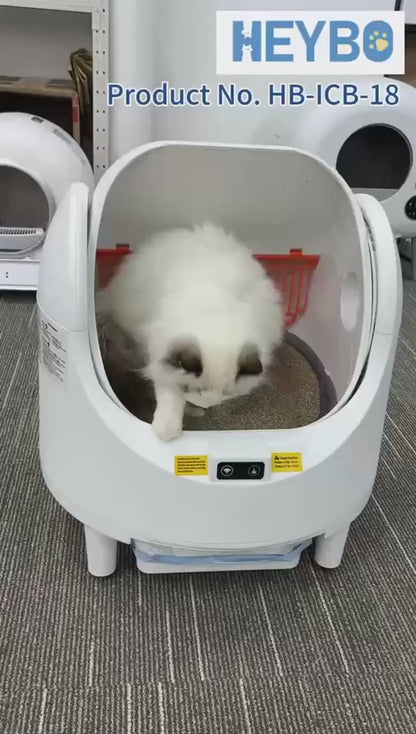 Smart Automatic Self-Cleaning Cat Litter Box with Tuya App & Health Monitor