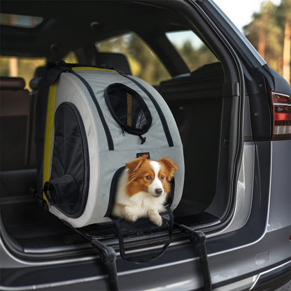 2-in-1 Folding Portable Pet Stroller & Travel Crate